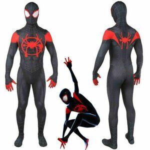 Spider Man Into Verse Cosplay Costume Miles Morales Jumpsuit - S(110) Ki…